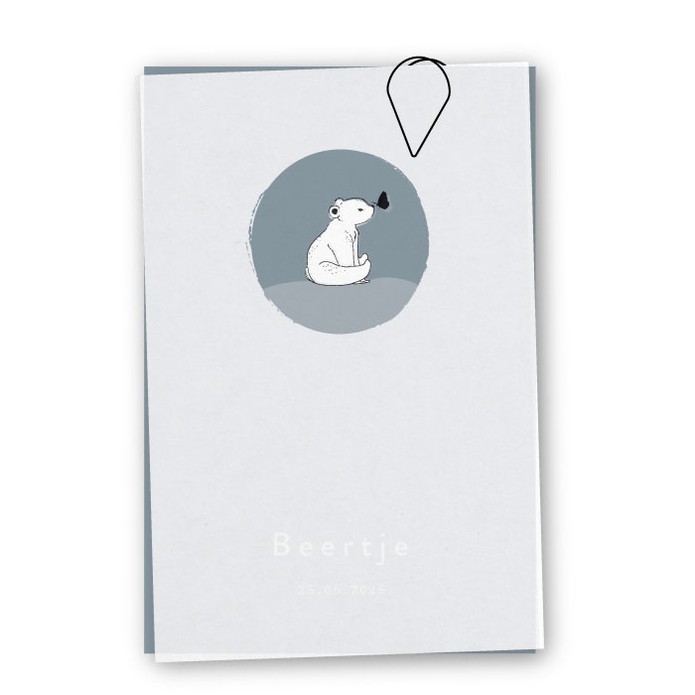 Geboortekaartje vellum strak