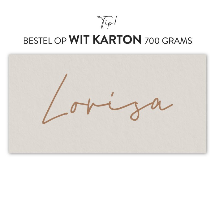 Geboortekaartje basic karton