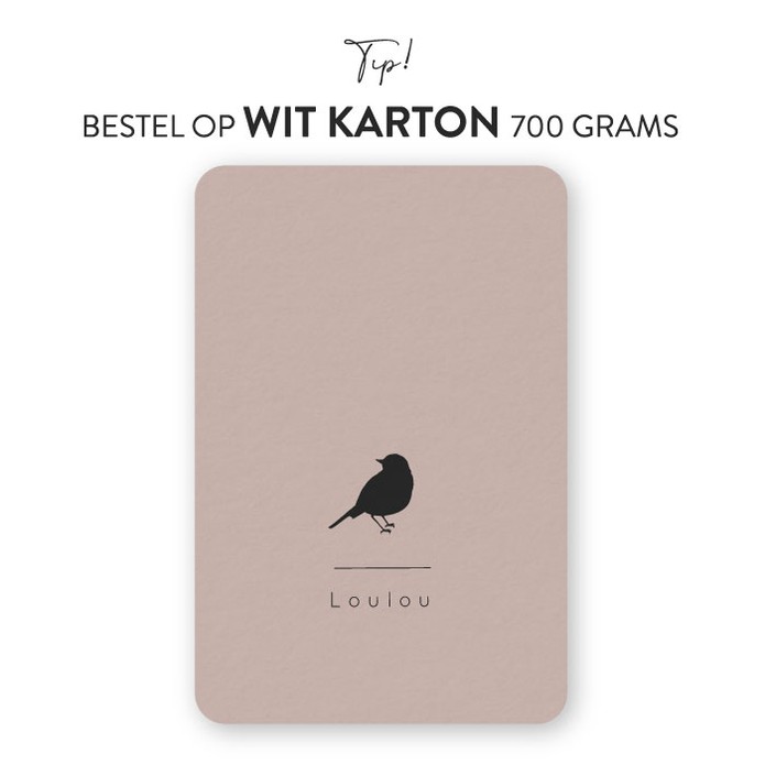 Geboortekaartje karton Loulou