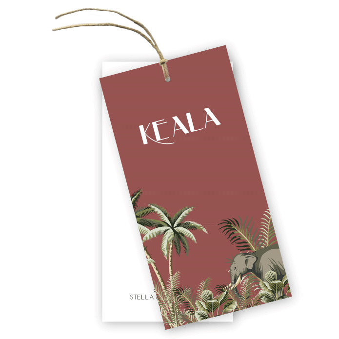 Geboortelabels karton jungle Keala