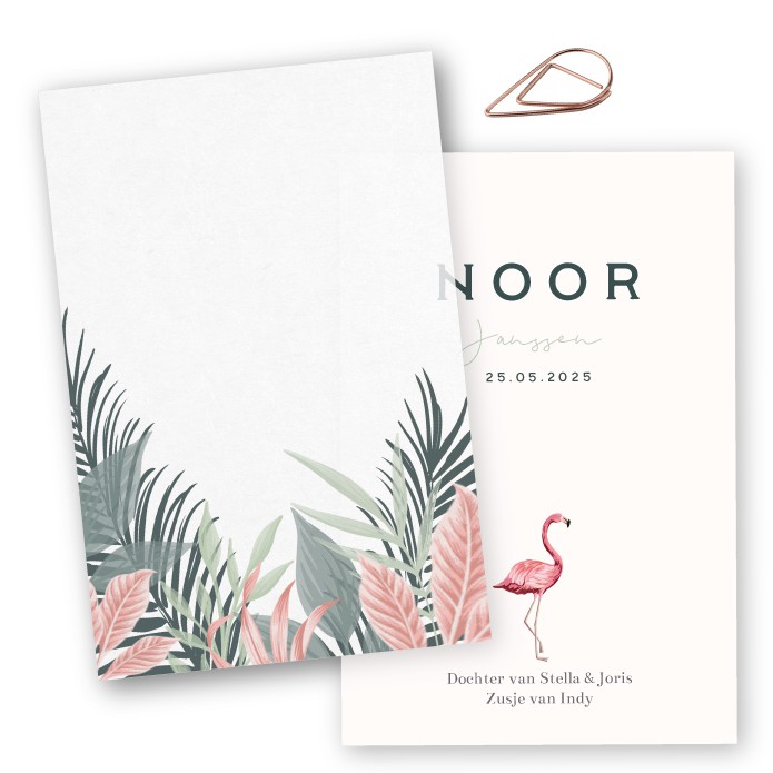 Geboortelabela kalk jungle