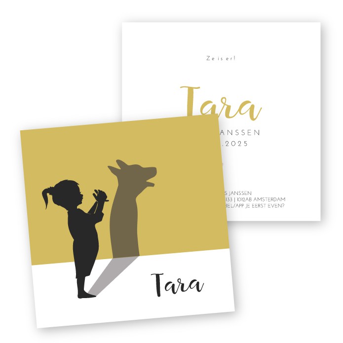 Geboortekaartje wolf Tara