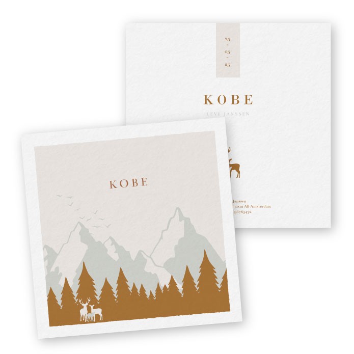 Babykaartje bergen Kobe