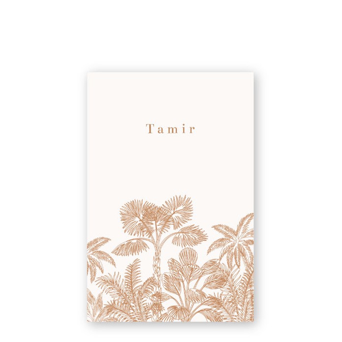 Geboortekaartje tekening jungle roest