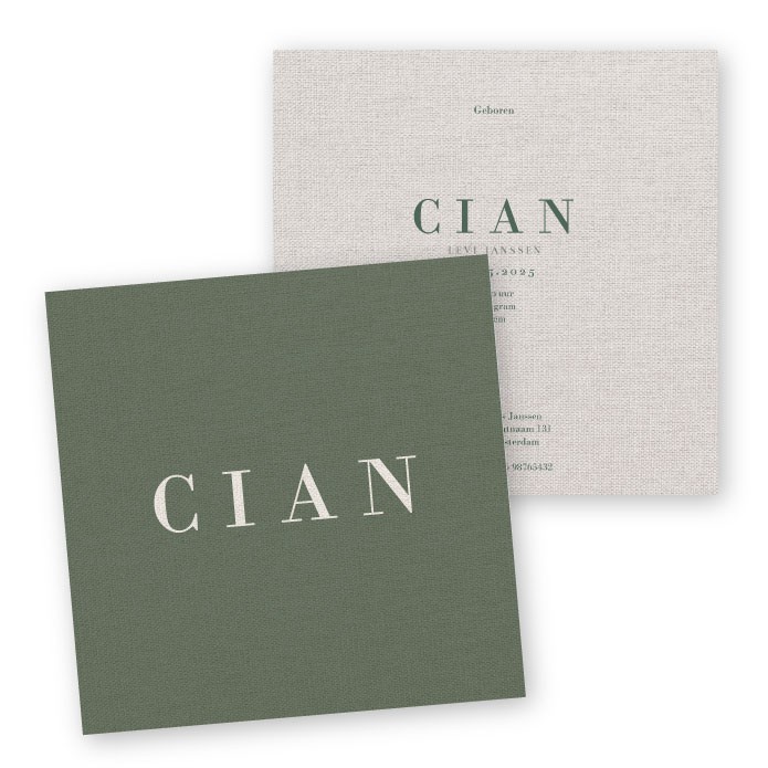 Babykaartje meisje Cian