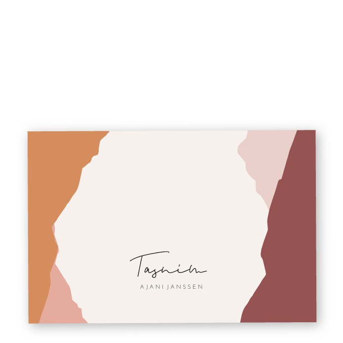 Geboortekaartje karton pastel