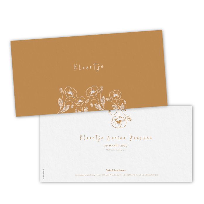 Geboortekaartje augustus Klaartje