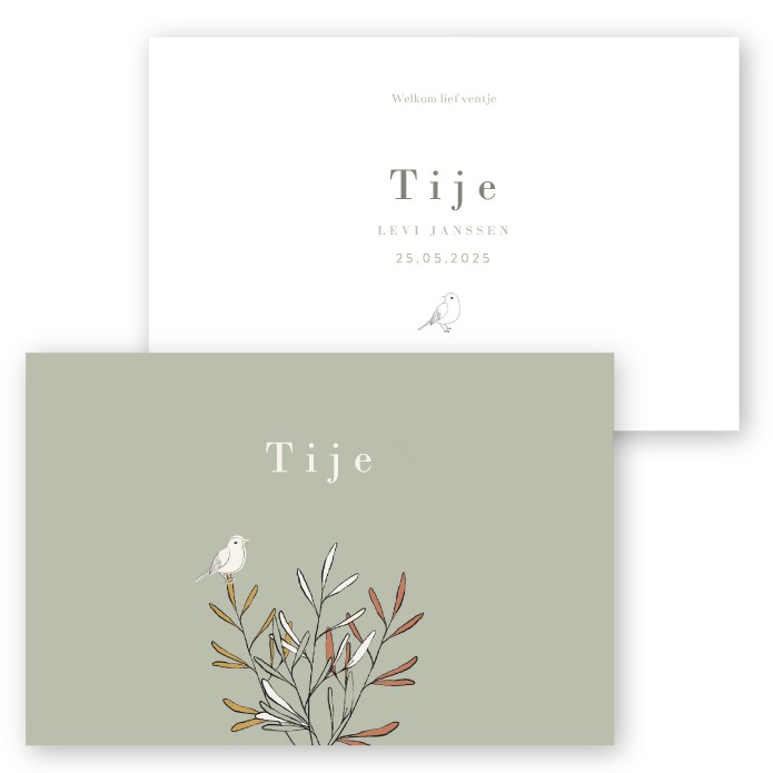 Babykaartje strak modern