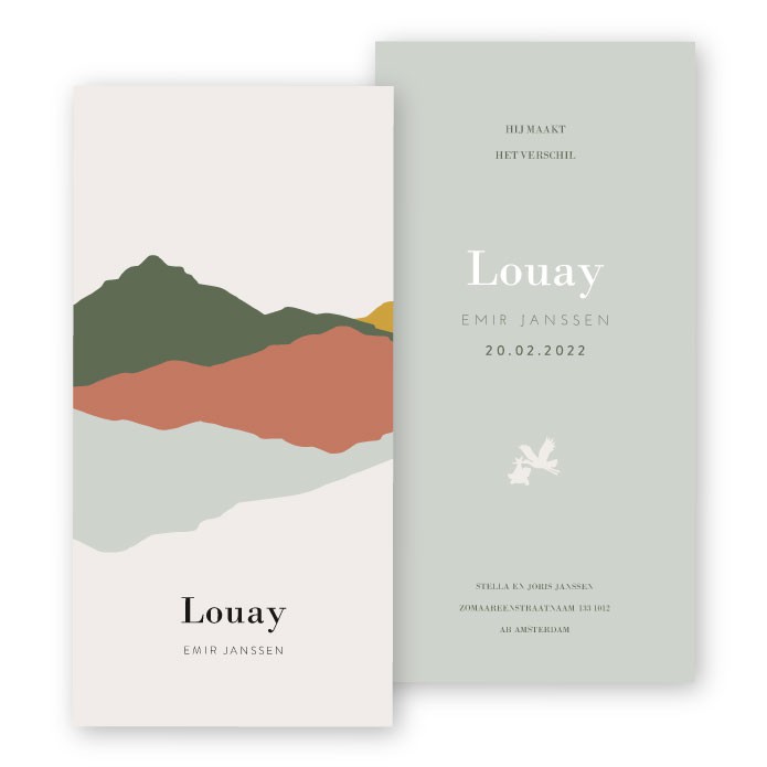 Babykaartje jongentje karton