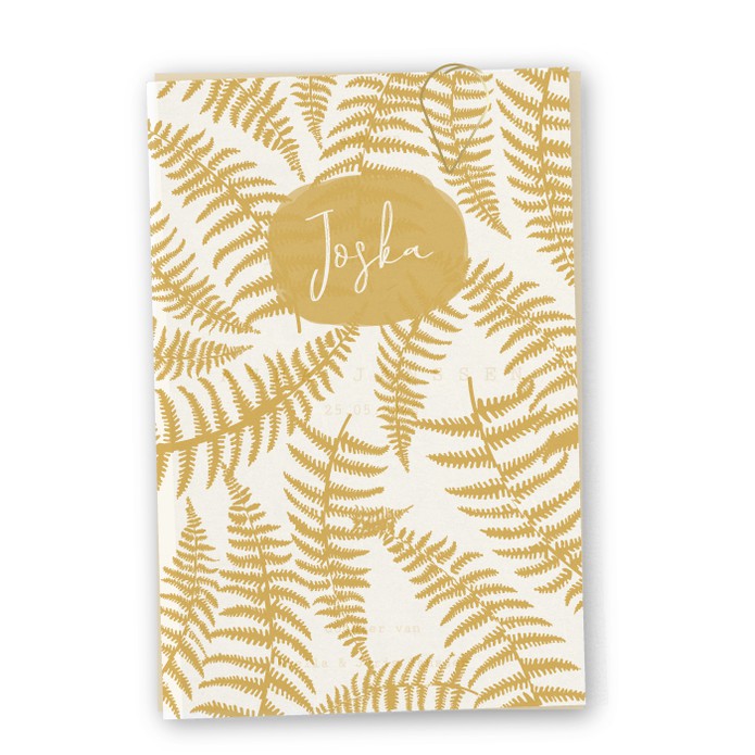 Geboortekaartje labels botanisch