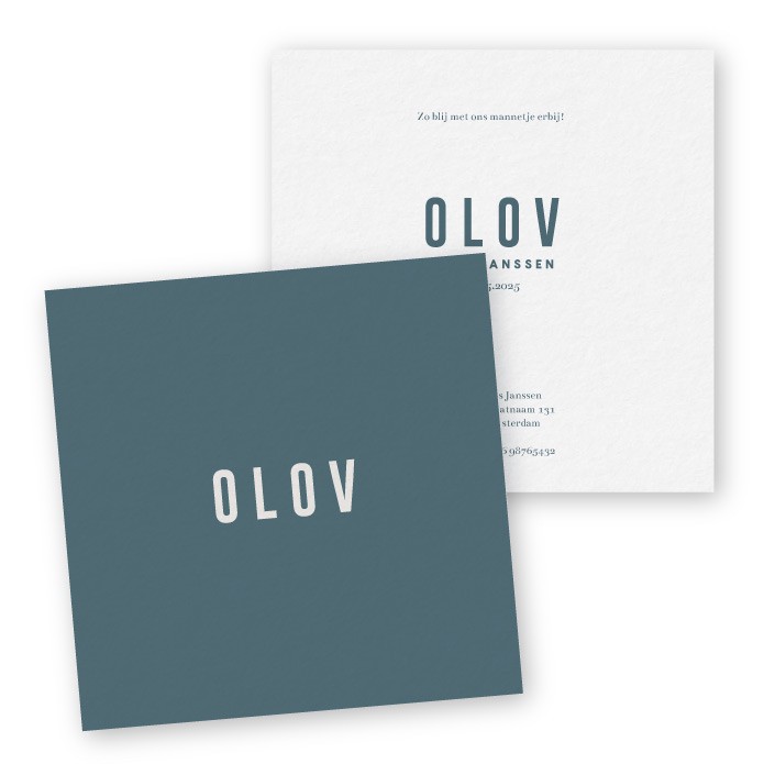 Babykaartje karton basic