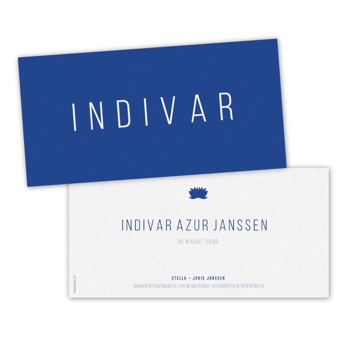 Babykaartje modern karton