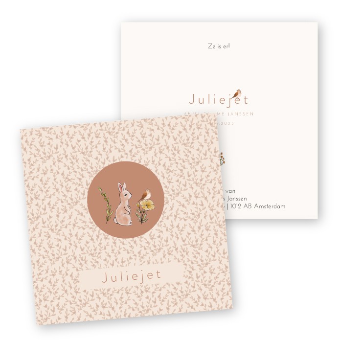 Babykaartje lief konijn