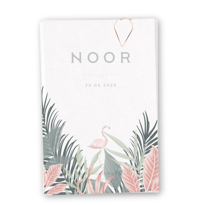 Babykaartje vellum jungle