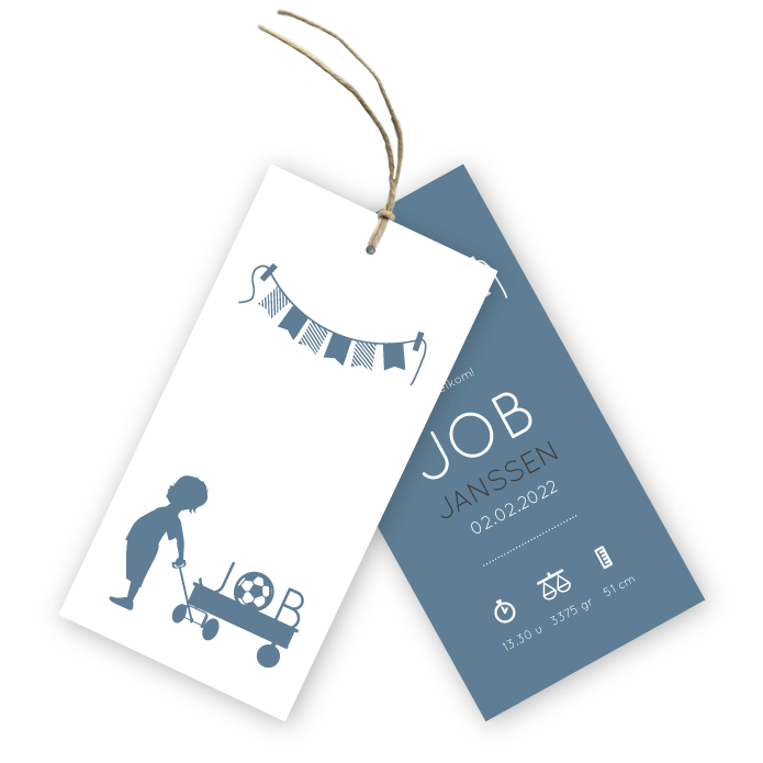 Geboorte labels jongens slinger Job