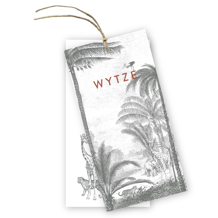 Geboortelabels karton jungle