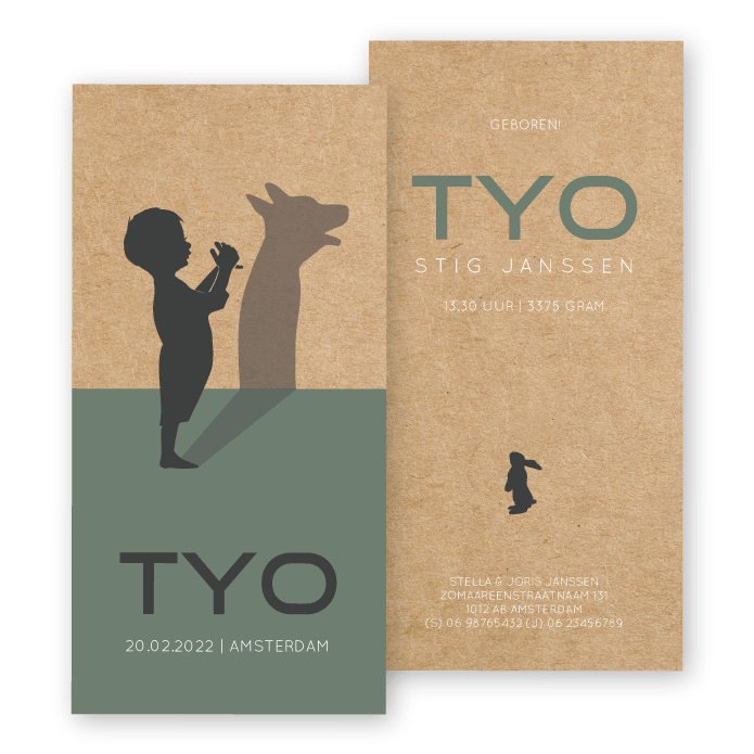 Babykaartje kraft jongen