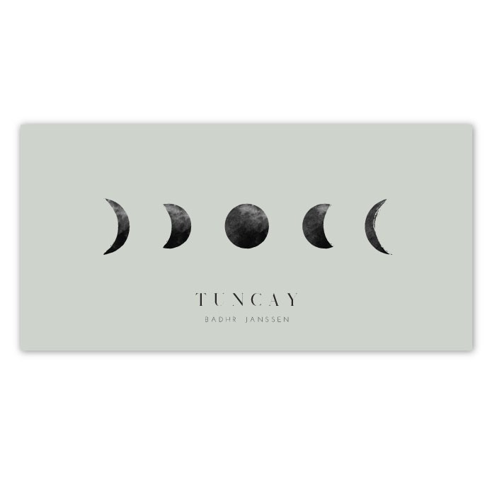 Geboortekaartje modern strak groen