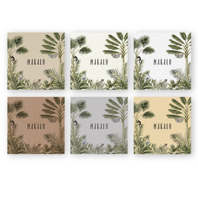 Geboortekaartje duurzaam jungle Makalo
