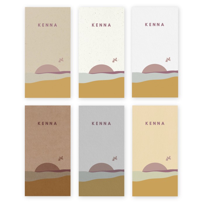 Geboortekaartje duurzaam abstract zee Kenna