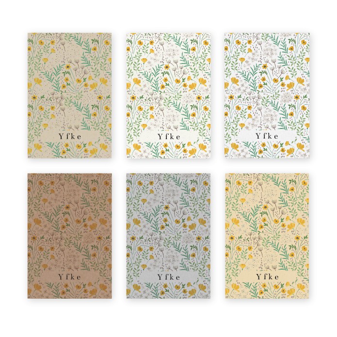 Geboortekaartje duurzaam lente bloemen Yfke