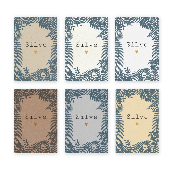Geboortekaartje duurzaam varens Silve