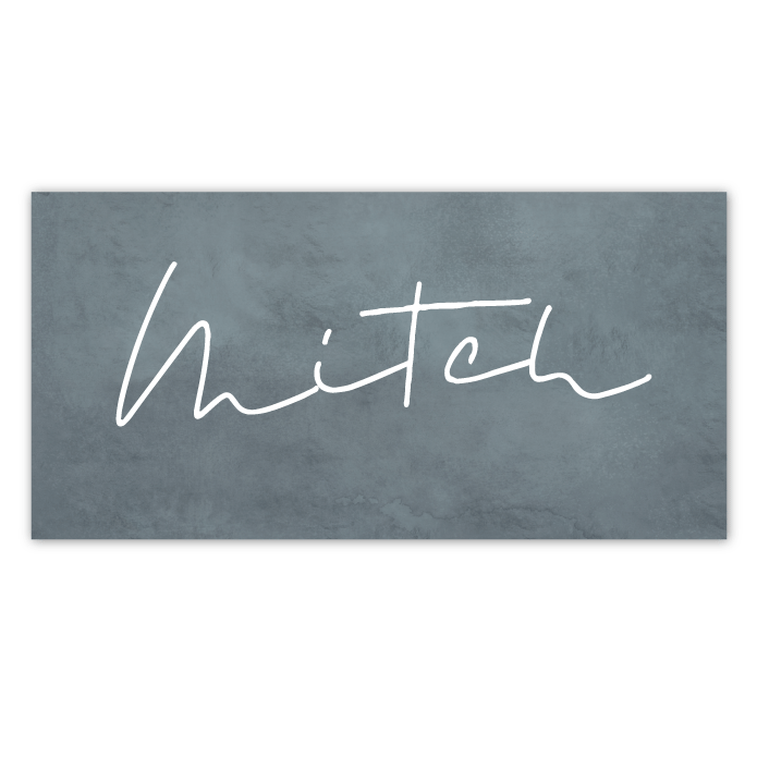 Geboortekaartje typografisch waterverf  Mitch