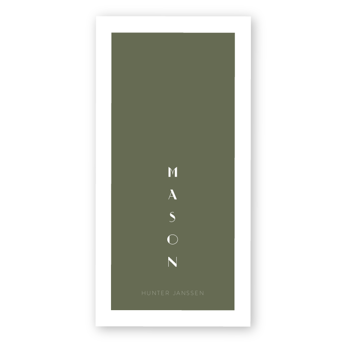 Babykaartje karton Mason