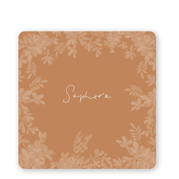 Babykaartje bloemen patroon