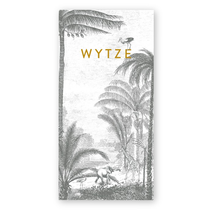 Geboortekaartje getekende jungle