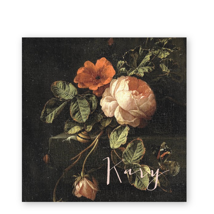 Geboortekaartje museum schilderij Kary