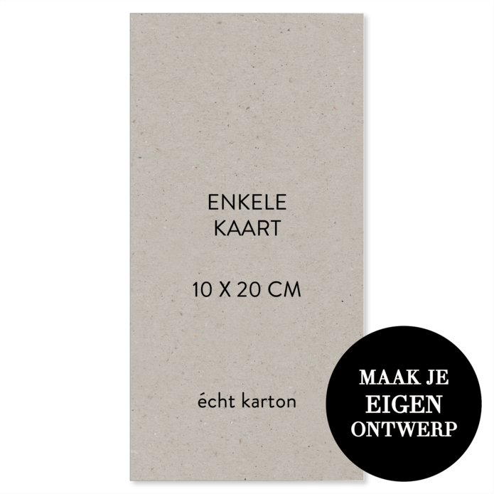 Zelf maken - 10 x 20 cm - grijs karton