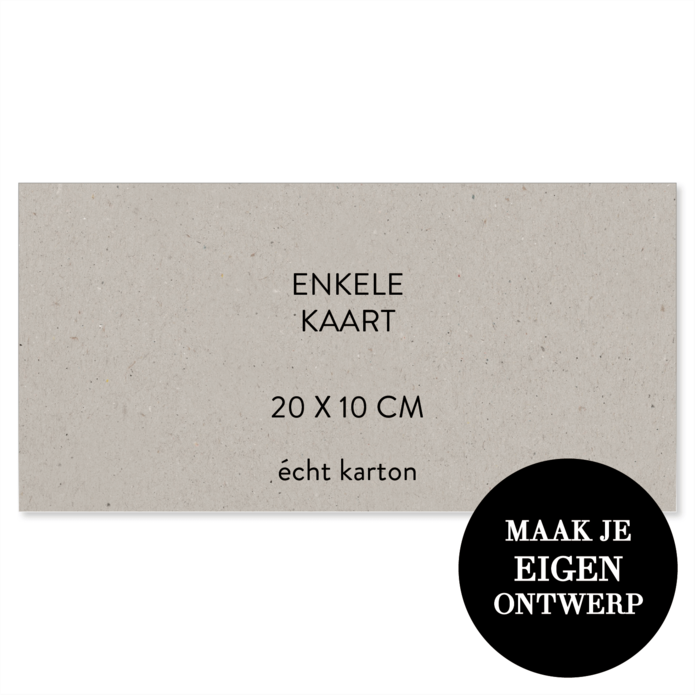 Zelf maken - 20 x 10 cm - grijs karton