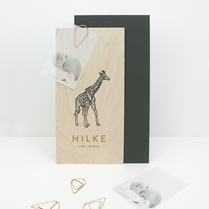 Minikaartje - Kalk label foto van je baby