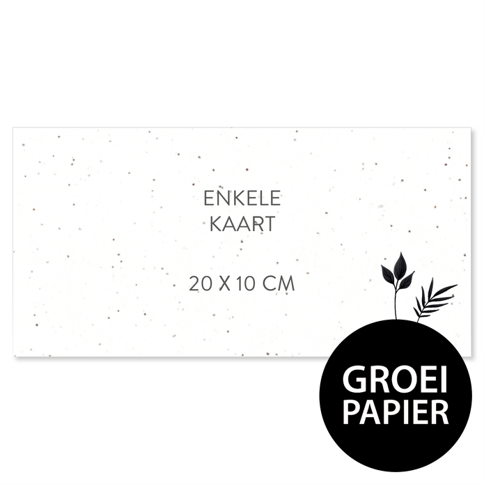Zelf maken - 20 x 10 cm - groeipapier