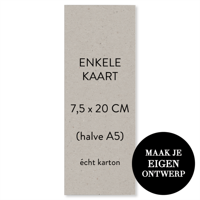 Zelf maken - A5 smal - grijs karton