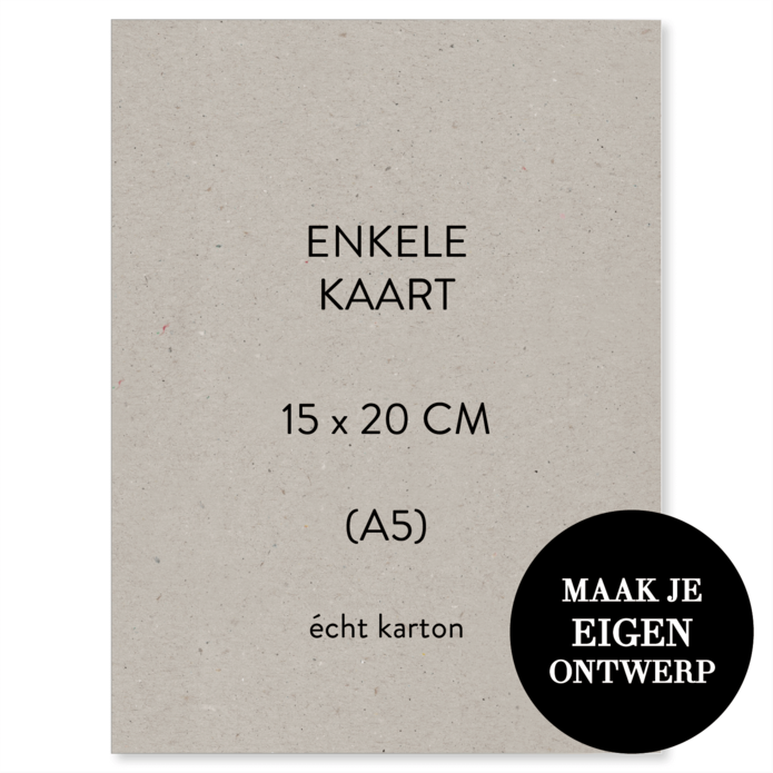 Zelf maken - A5 trouwkaart - grijs karton