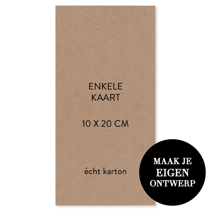 Zelf maken - 10 x 20 cm - kraft karton