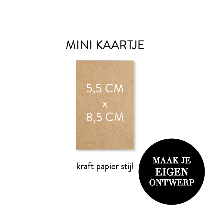 Zelf maken - 5,5 x 8,6 cm - kraftlook