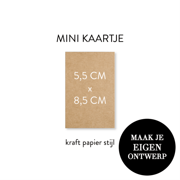 Zelf maken - 5,5 x 8,6 cm - kraftlook