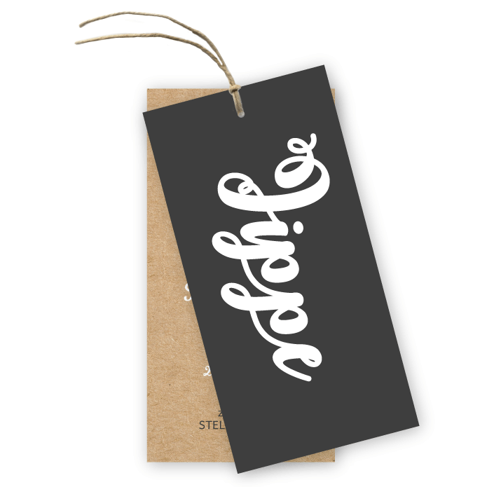 Label geboortekaartje kraft Jippe