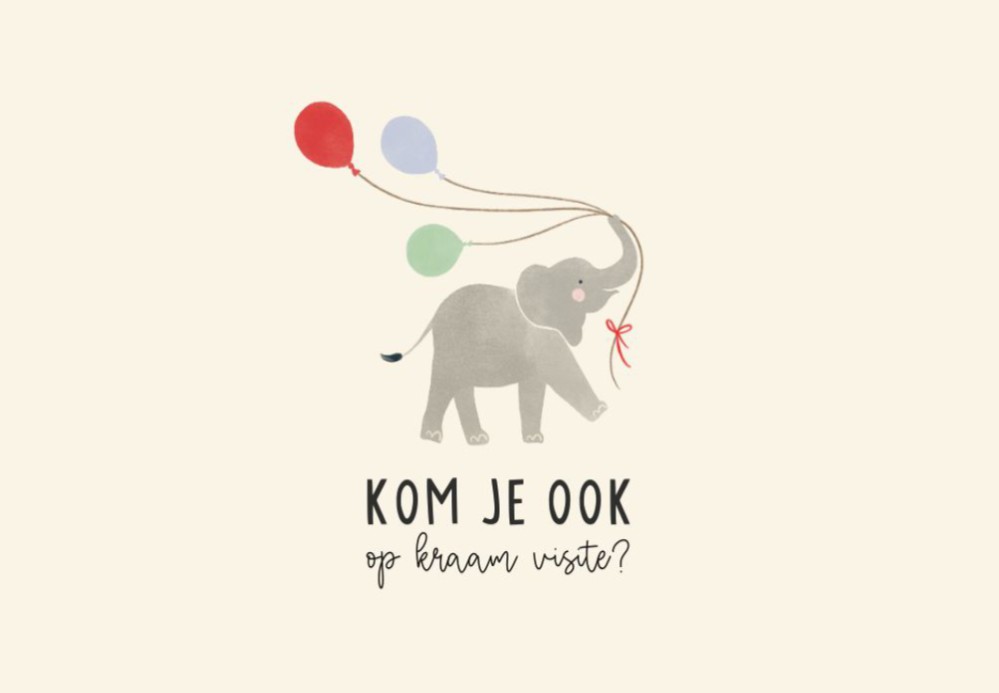 Mini kraamkaartje Tom - Liggend