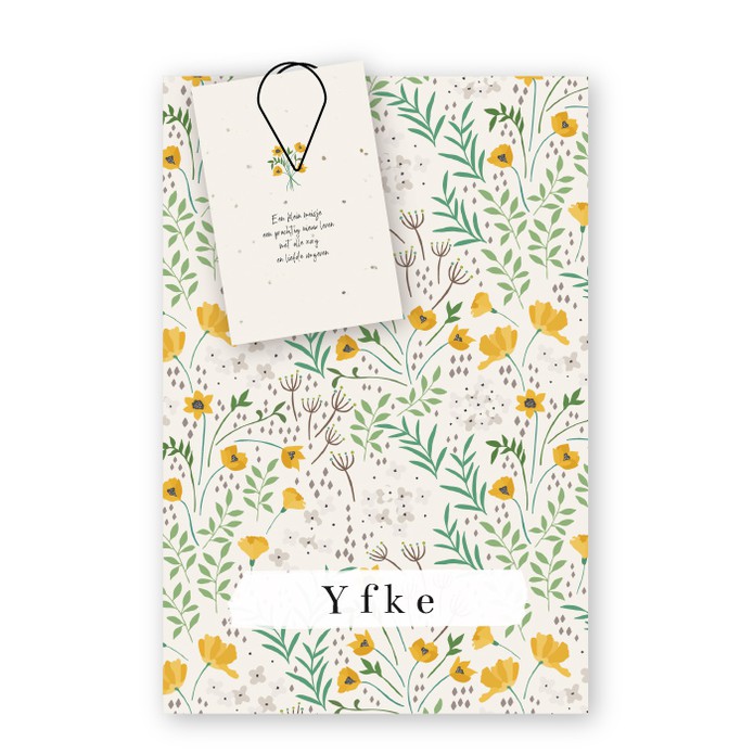 Minilabel groeipapier staand Yfke