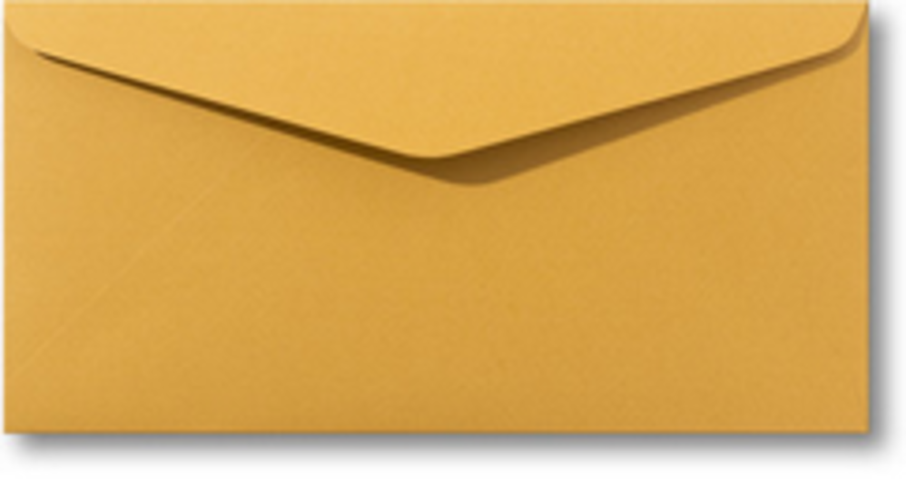 Envelop 11 x 22 cm klassiek oker