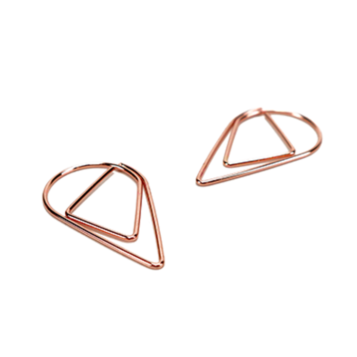 Druppel paperclips rose goud