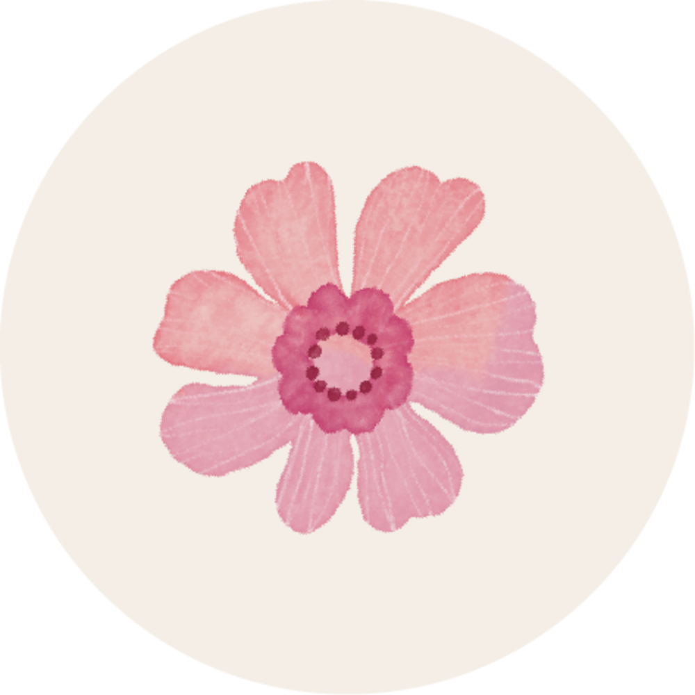 Sluitsticker bloem roze