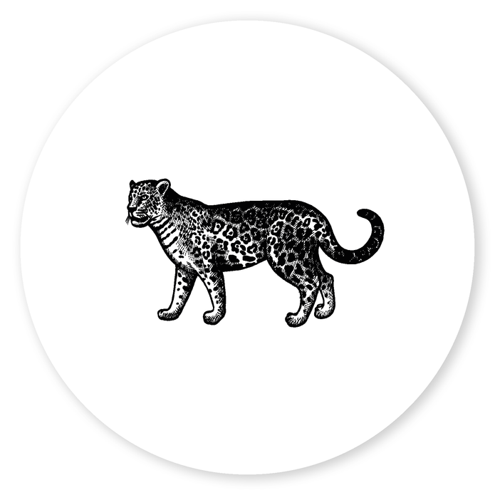 Sluitsticker getekende jaguar