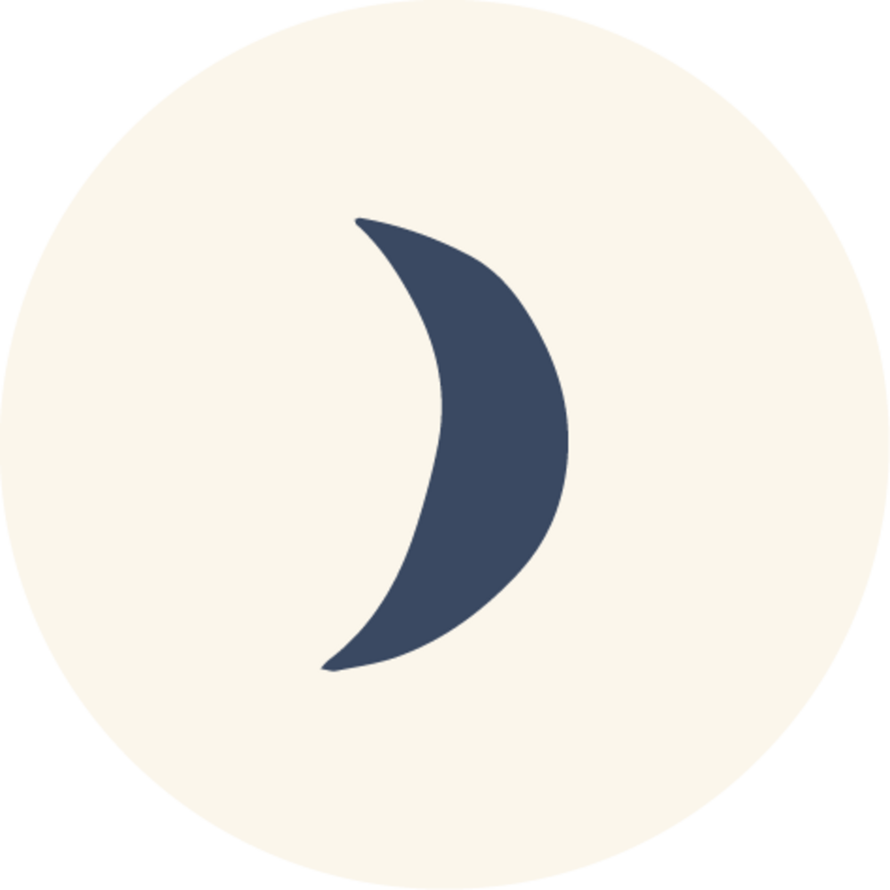 Sluitsticker maantje donkerblauw