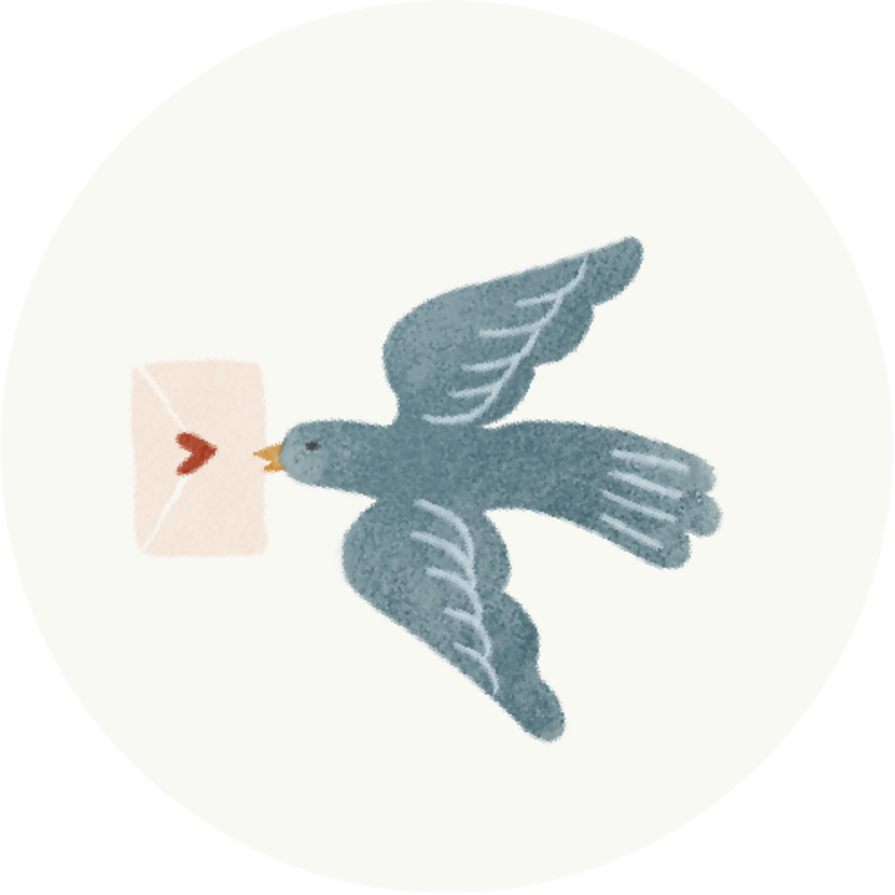 Sluitsticker vogeltje envelop