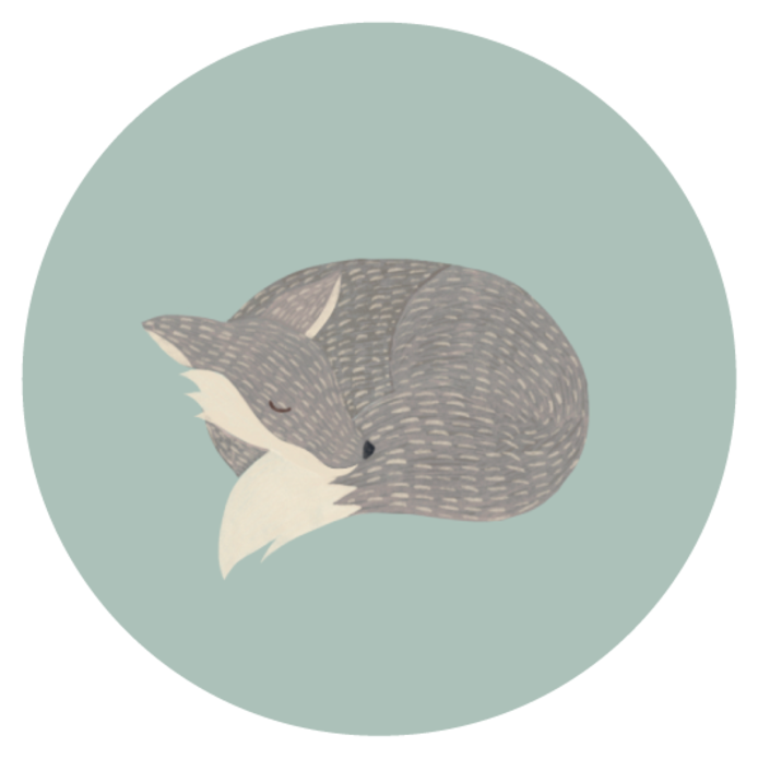 Sluitsticker wolfje groen